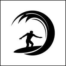 Load image into Gallery viewer, Surfer In Wave Vinyl Decal