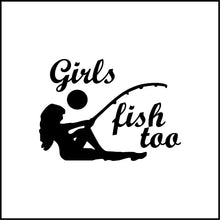 Load image into Gallery viewer, Girls Fish Too Vinyl Decal