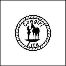 Load image into Gallery viewer, Cowgirl life Vinyl Decal