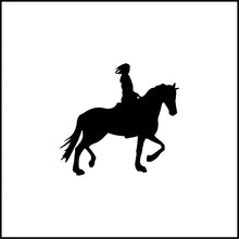 Load image into Gallery viewer, Lady Riding Horse Vinyl Decal