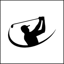 Load image into Gallery viewer, Guy Swinging Golf Club #2 Vinyl Decal