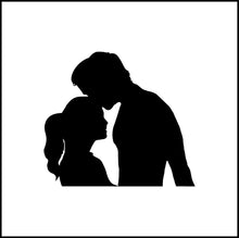 Load image into Gallery viewer, Guy Kissing Girls Forehead Vinyl Decal