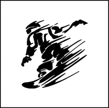 Load image into Gallery viewer, Snowboarder Going Fast Vinyl Decal
