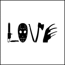Load image into Gallery viewer, Love Scary Movies Vinyl Decal