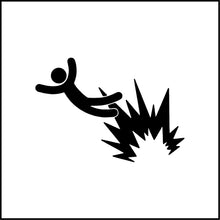 Load image into Gallery viewer, Stickman Guy Exploding Vinyl Decal