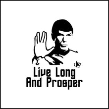 Load image into Gallery viewer, Spock Live Long And Prosper Star Trek Vinyl Decal