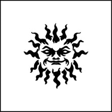 Load image into Gallery viewer, Angry Faced Sun Vinyl Decal