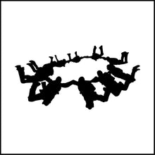 Load image into Gallery viewer, Skydivers Diving In Circle Vinyl Decal