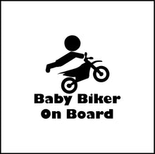 Load image into Gallery viewer, Baby Biker On Board Vinyl Decal