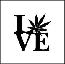 Load image into Gallery viewer, Love for Weed/Marijuana Vinyl Decal