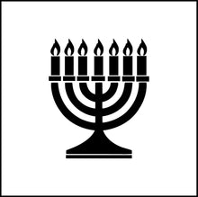 Load image into Gallery viewer, Hannukkah Jewish Candle Holder Vinyl Decal