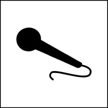 Load image into Gallery viewer, Microphone And Cord Vinyl Decal