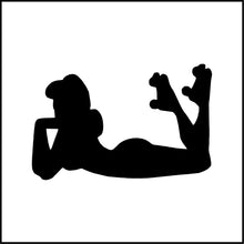 Load image into Gallery viewer, Cute Woman Rollerblades Pin Up Vinyl Decal