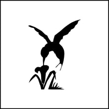 Load image into Gallery viewer, Hummingbird And Flower Vinyl Decal