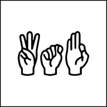 Load image into Gallery viewer, WTF (What The Fuck) Sign Language Vinyl Decal