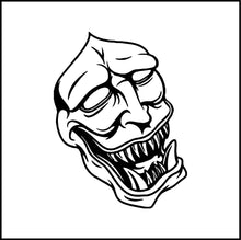 Load image into Gallery viewer, Laughing Mask Scary Vinyl Decal