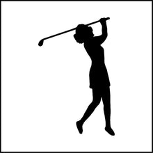 Load image into Gallery viewer, Lady Swinging Golf Club #2 Vinyl Decal