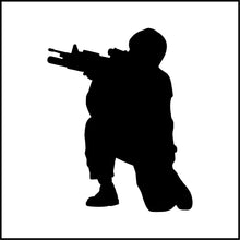 Load image into Gallery viewer, Kneeling Soldier Army Guy Vinyl Decal