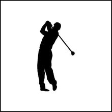 Load image into Gallery viewer, Guy Swinging Golf Club Vinyl Decal