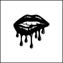 Load image into Gallery viewer, Bleeding Biting Lips Vinyl Decal