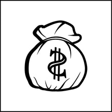 Load image into Gallery viewer, Money Bag #2 Vinyl Decal