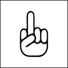 Load image into Gallery viewer, Hand Middle Finger #2 Vinyl Decal