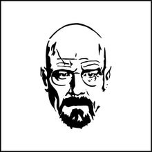 Load image into Gallery viewer, Walter White/Heisenberg Face Breaking Bad Vinyl Decal