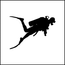 Load image into Gallery viewer, Scuba Diver Vinyl Decal