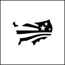 Load image into Gallery viewer, America USA Outline/American Flag Vinyl Decal