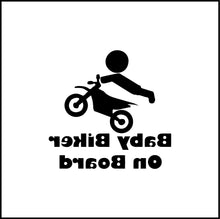 Load image into Gallery viewer, Baby Biker On Board Vinyl Decal