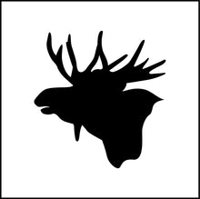 Load image into Gallery viewer, Moose Head Silhouette Vinyl Decal