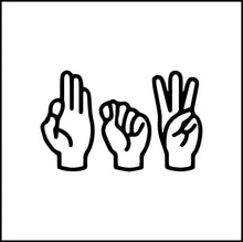 Load image into Gallery viewer, WTF (What The Fuck) Sign Language Vinyl Decal