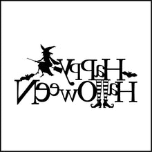 Load image into Gallery viewer, Happy Halloween With Witch Vinyl Decal