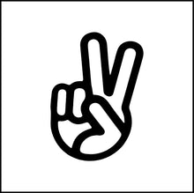 Load image into Gallery viewer, Hand Peace Sign Vinyl Decal
