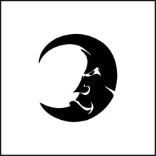 Load image into Gallery viewer, Crescent Moon Face Vinyl Decal
