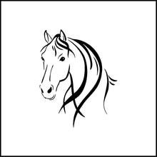 Load image into Gallery viewer, Horse Head Outline Vinyl Decal