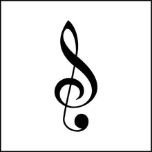 Load image into Gallery viewer, Treble Clef Music Note Vinyl Decal