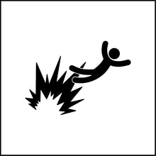 Load image into Gallery viewer, Stickman Guy Exploding Vinyl Decal