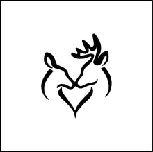 Load image into Gallery viewer, Buck and Doe Love Heart Vinyl Decal
