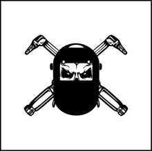 Load image into Gallery viewer, Skull Welder Mask/Helmet Vinyl Decal