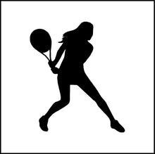 Load image into Gallery viewer, Lady Playing Tennis Vinyl Decal