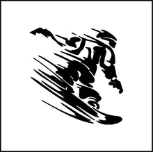 Load image into Gallery viewer, Snowboarder Going Fast Vinyl Decal