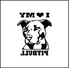 Load image into Gallery viewer, I Love My Pitbull Vinyl Decal