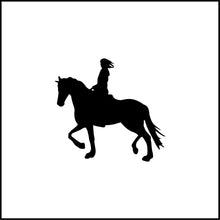 Load image into Gallery viewer, Lady Riding Horse Vinyl Decal