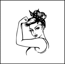Load image into Gallery viewer, Rosie The Riveter Strong Woman Portrait Vinyl Decal