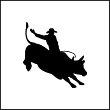 Load image into Gallery viewer, Cowboy Riding Bucking Bull Vinyl Decal