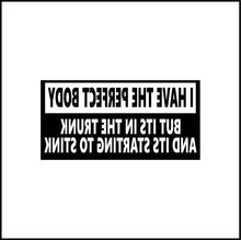 Load image into Gallery viewer, I Have The Perfect Body Funny Vinyl Decal