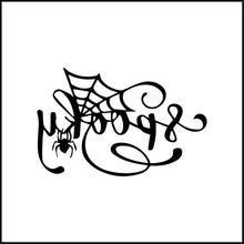 Load image into Gallery viewer, Spooky Word With Spiderweb Vinyl Decal