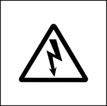 Load image into Gallery viewer, Warning High Voltage Symbol Vinyl Decal