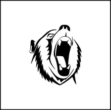Load image into Gallery viewer, Growling Bear Face Head #2 Vinyl Decal